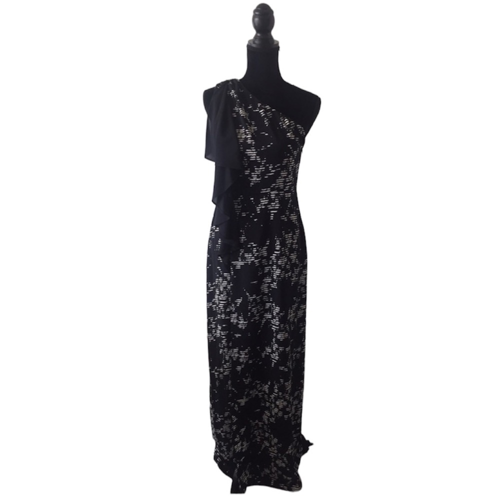 H Halston Asymmetrical Evening Dress - Picture 2 of 7